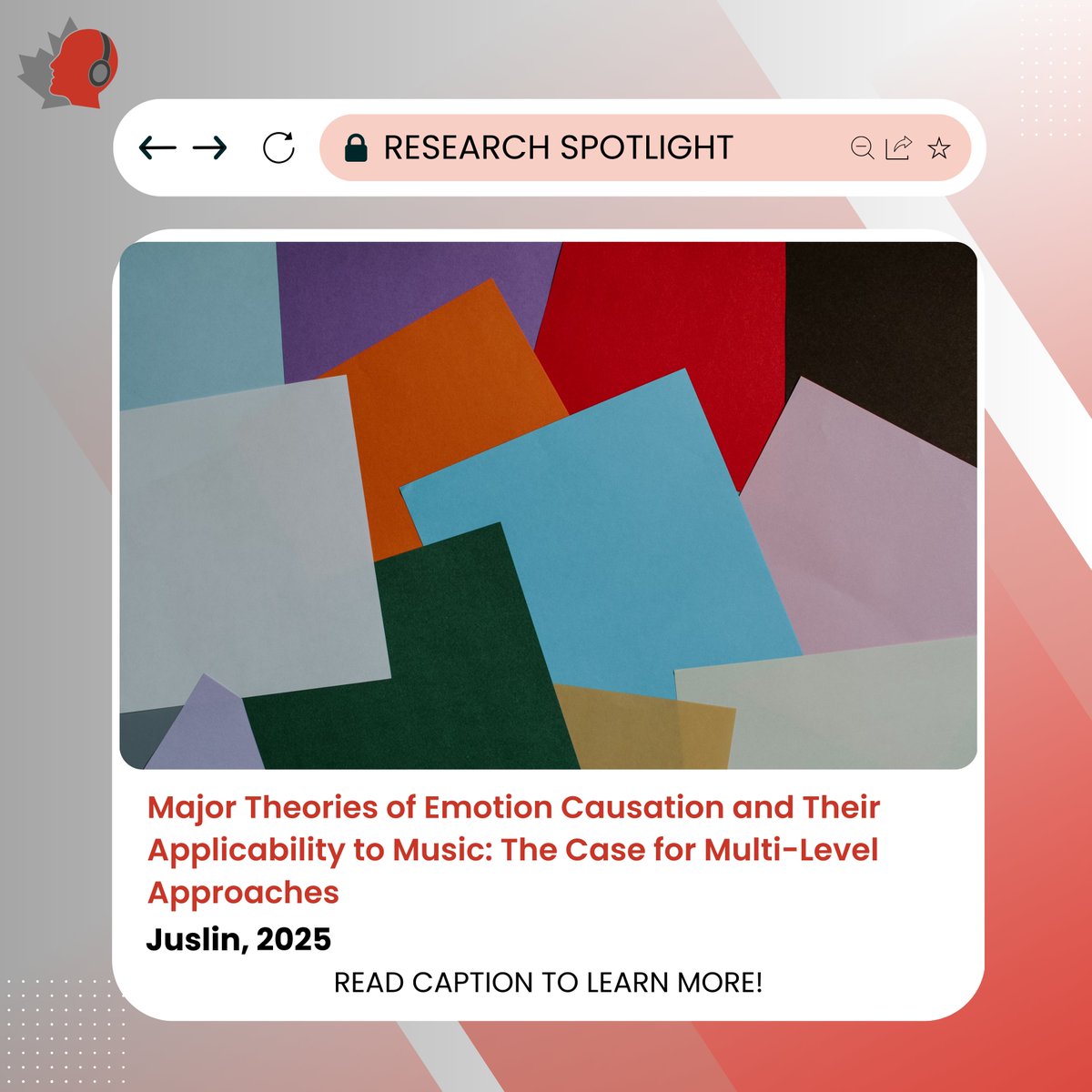 🚨 New study alert! 🚨

Juslin (2025) reviews the current theories of emotion causation, highlighting BRECVEMAC as the theoretical framework better suited for explaining emotions to music.

Check out the link below to read their full review!
doi.org/10.1525/MP.202…