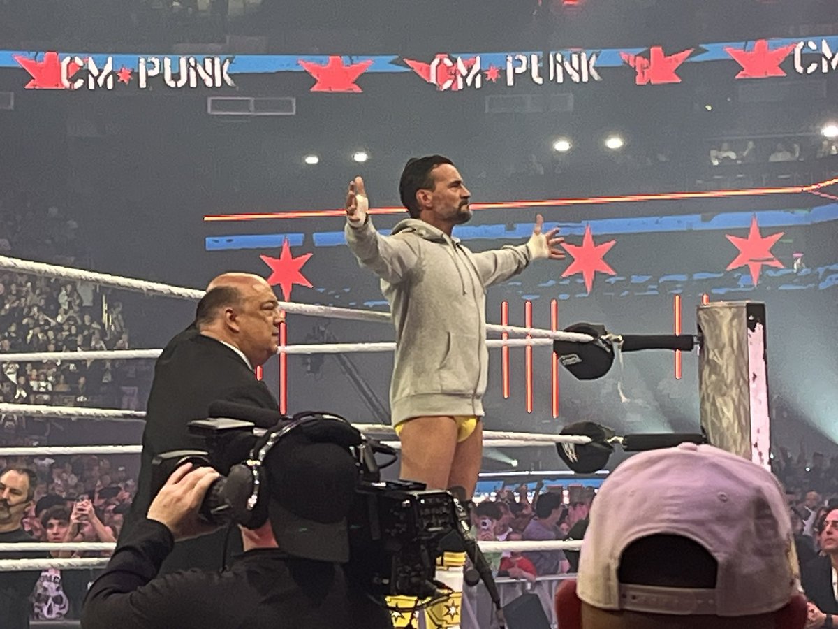 Curvy_luv's tweet photo. CM PUNK &amp; The Wise Man aka The Traitor 😈 #WrestleMania41 https://t.co/qI9hNoy2v3