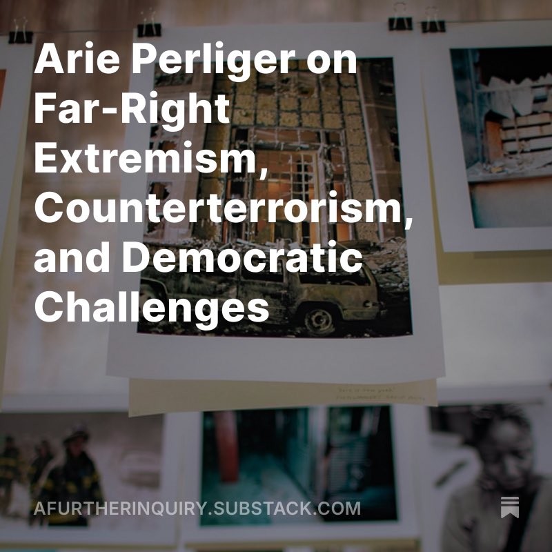 “The far-right is now decentralized, ideologically diverse, and linked to Christian fundamentalism and misogyny. Democracies must tread carefully; defending liberty shouldn’t undermine it.”
- Prof. Arie Perliger interviewed by Scott Douglas Jacobsen
open.substack.com/pub/afurtherin…