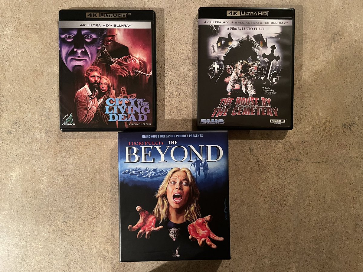PelleCreepy (@pellecreepy) on Twitter photo Thanks to the joint efforts of <a href="/CauldronFilms/">Cauldron Films</a> <a href="/GrindhouseFilm/">Grindhouse Releasing</a> and <a href="/blunderground/">Blue Underground</a> Iāve just watched Lucio Fulciās Gates of Hell trilogy in 4K.
Fulciās 3 best movies, imo, and these restorations all looked fantastic! Thanks to the joint efforts of <a href="/CauldronFilms/">Cauldron Films</a> <a href="/GrindhouseFilm/">Grindhouse Releasing</a> and <a href="/blunderground/">Blue Underground</a> Iāve just watched Lucio Fulciās Gates of Hell trilogy in 4K.
Fulciās 3 best movies, imo, and these restorations all looked fantastic!