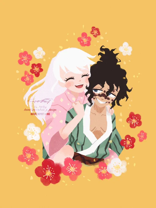˹ふたりでひとつ˼梅と妓夫太郎 #fanart 