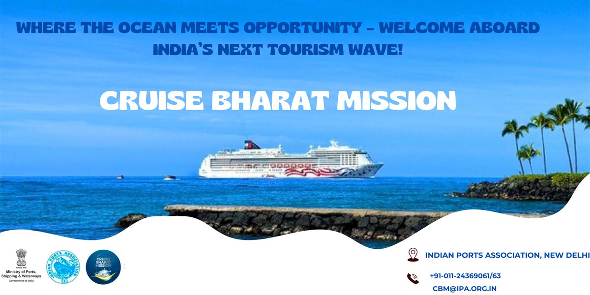 #CruiseBharatMission vision to establish India as a premier global cruise destination through world-class infrastructure, seamless technology, cultural promotion, stakeholder inclusivity, and streamlined regulatory collaboration.