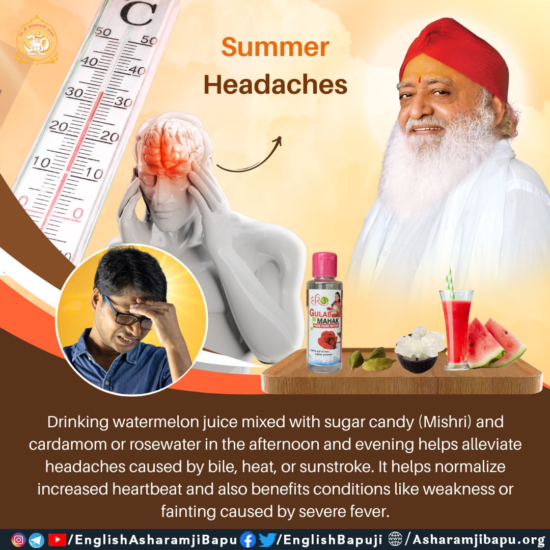 YssDelhi's tweet photo. Some simple #HealthTips from Sant Shri Asharamji Bapu for the summer season....
#ग्रीष्म_ऋतु https://t.co/0S5n1YRoAx