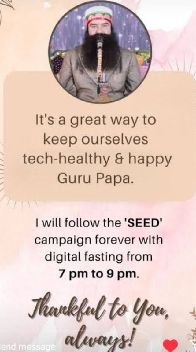 komal_bindass's tweet photo. Don't get so engrossed in your phone 📱 that you forget your family 👨‍👩‍👧. Lakh of people are spending quality time ⌚ with their families👨‍👩‍👧  by observing a #DigitalFasting between 7 pm to 9 pm by participating in a seed campaign initiated by Saint Dr MSG Insan. https://t.co/gJhjrT6gly