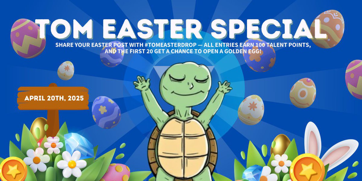 TalentOriginM's tweet photo. 🌼 TOM EASTER SPECIAL 🌼

Celebrate Easter with creativity, connection &amp; surprises! 🐣

🎁 100 Talent Points for all entries
🥚 First 20 entries can open a surprise Easter Egg!
📅 Deadline: Apr 21, 12PM UTC

Celebrate Easter and upgrade your career 👇 https://t.co/PPWC7ZO05F
