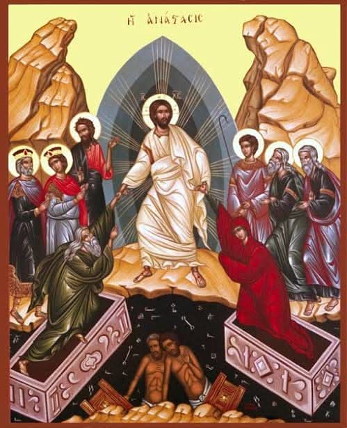 Maveric73098452's tweet photo. Christós anésti ek nekrón,
thanáto thánaton patísas,
ké tís en tís mnímasi,
zoín charisámenos.

Cristo ressuscitou dos mortos
Pela morte venceu a morte
E deu vida àqueles que estão nos túmulos.

Feliz Páscoa da Ressurreição. https://t.co/zJ7vti48T3