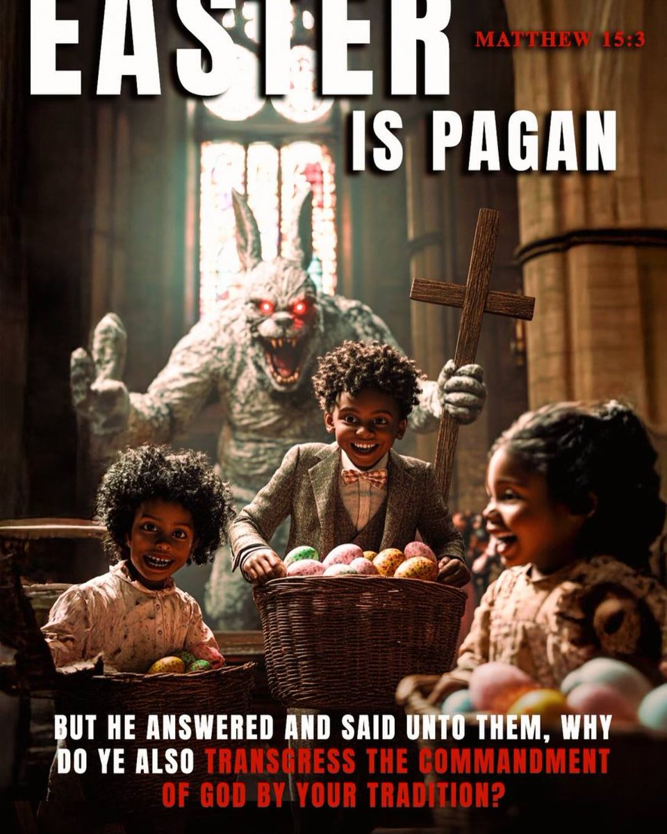 IUICVIRGINIA's tweet photo. Easter is a tradition of men, not of God

To learn more, visit: https://t.co/ysb7SBafwf

#BiblicalTruth #GodsChosenPeople #ReturnToTruth #ScriptureOverTradition #ComeOutOfHer #Holy #Separate #Truth #Bible
#EasterIsPagan #PaganTraditions #ManMadeHolidays #NotOfGod https://t.co/CcNFpa2k4e