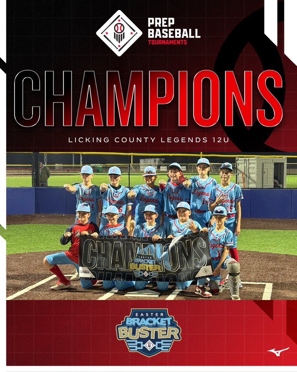 🥇TOURAMENT CHAMPIONS🥇

Licking County Legends 12U | <a href="/LCLlegends/">Licking County Legends Baseball & Softball</a>

🏆PBT Ohio Easter Bracket Buster🏆
⚾️ 12U Champs

📅 4/17 - 4/18
📍Jennings Sports Park - Columbus, OH

<a href="/PBRTournaments/">Prep Baseball Tournaments</a> | @PBOhioJrScout