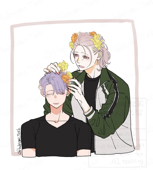 ワンドロお題:かざり春の飾り合いっこ#江のもの1d1w 