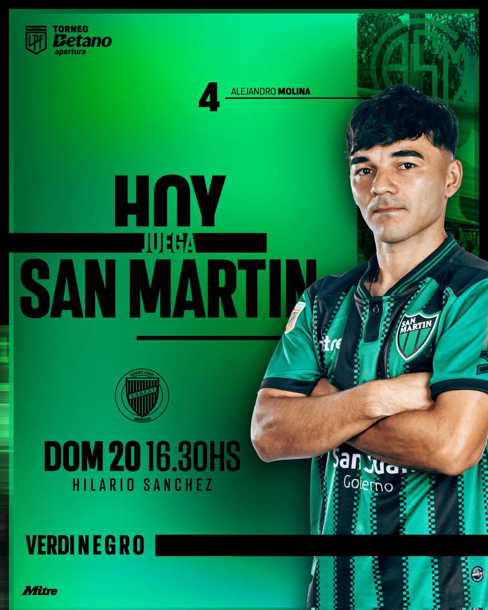 Hoy nos volvemos a ver!!! 

Hoy jugamos todos!!!

Hoy juega el Único de San Juan y El Más Grande de Cuyo!!

#VamosLosSantos
#VamosNosotros
#VamosVerdinegro 🟢⚫