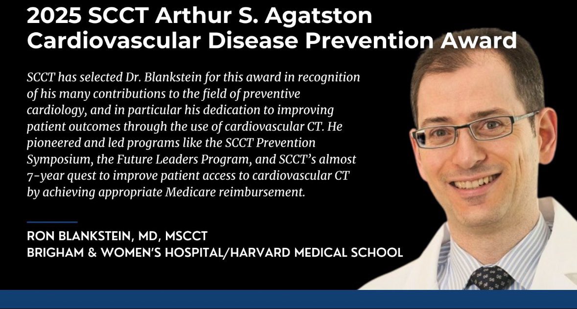 Dr. Martha Gulati ♥️🫀❤️🩹🇨🇦 (@drmarthagulati) on Twitter photo Congratulations to my dear friend <a href="/RonBlankstein/">Ron Blankstein</a> on receiving the <a href="/Heart_SCCT/">Heart_SCCT</a> Arthur Agatston Award!
There are few as deserving as Ron- I have watched him in admiration since he was a fellow. Brilliant, collaborative & kind. I am so proud of you. Mort Arnsdorf would be too ♥️ Congratulations to my dear friend <a href="/RonBlankstein/">Ron Blankstein</a> on receiving the <a href="/Heart_SCCT/">Heart_SCCT</a> Arthur Agatston Award!
There are few as deserving as Ron- I have watched him in admiration since he was a fellow. Brilliant, collaborative & kind. I am so proud of you. Mort Arnsdorf would be too ♥️