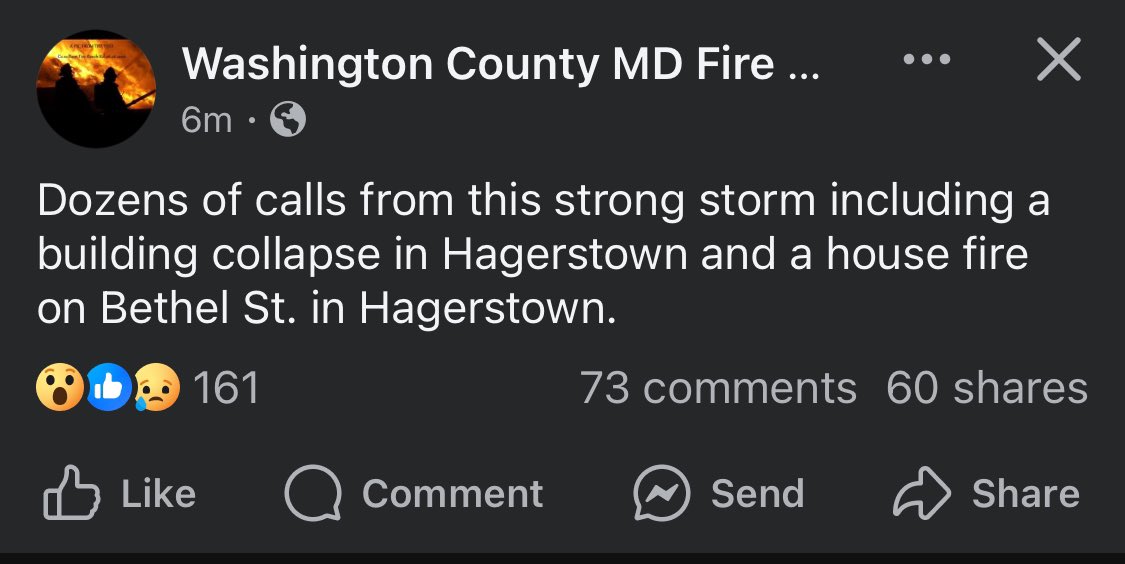 jlbpharmd_jon's tweet photo. @WashingtonianWx We got pummeled in Washington county.  Currently no power and large trees down everywhere.  The roar it made when the winds came through was crazy.  Luckily I have all young trees because I have never seen trees move like they were. https://t.co/XbguxV6k5D