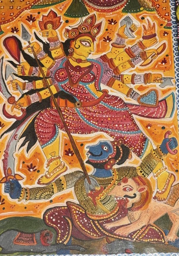 The Jabalpur law school where I went to give a lecture has a tradition of presenting the speakers with a painting made by students of their art club instead of giving some bouquet or memento.   This beautiful painting is by Pragati Jha, a law student!