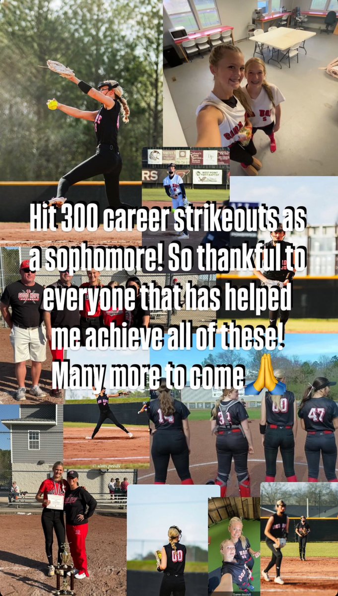 Molly Benefield 2027-RHP (@mrb2027) on Twitter photo Hit my 300+ career strikeouts Friday night as a sophomore! So thankful for everyone that helped me achieve this goalš! There are many more to comeš„
<a href="/_TimWalton/">Tim Walton</a> <a href="/KarenWeekly/">Karen Weekly</a> <a href="/UGACoachTony/">Tony Baldwin</a> <a href="/11BWade/">Beth Wade</a> <a href="/CoachBallMalone/">Cindy Ball-Malone</a> <a href="/coachangelbrown/">Angel Brown</a> <a href="/tsmartt14/">Taylor Smartt</a> <a href="/svanbrak/">Stephanie VanBrakle Prothro š„</a> <a href="/JT92reporter/">Johnny Thornton</a> <a href="/KyleParmley/">Kyle Parmley š„</a> Hit my 300+ career strikeouts Friday night as a sophomore! So thankful for everyone that helped me achieve this goalš! There are many more to comeš„
<a href="/_TimWalton/">Tim Walton</a> <a href="/KarenWeekly/">Karen Weekly</a> <a href="/UGACoachTony/">Tony Baldwin</a> <a href="/11BWade/">Beth Wade</a> <a href="/CoachBallMalone/">Cindy Ball-Malone</a> <a href="/coachangelbrown/">Angel Brown</a> <a href="/tsmartt14/">Taylor Smartt</a> <a href="/svanbrak/">Stephanie VanBrakle Prothro š„</a> <a href="/JT92reporter/">Johnny Thornton</a> <a href="/KyleParmley/">Kyle Parmley š„</a>