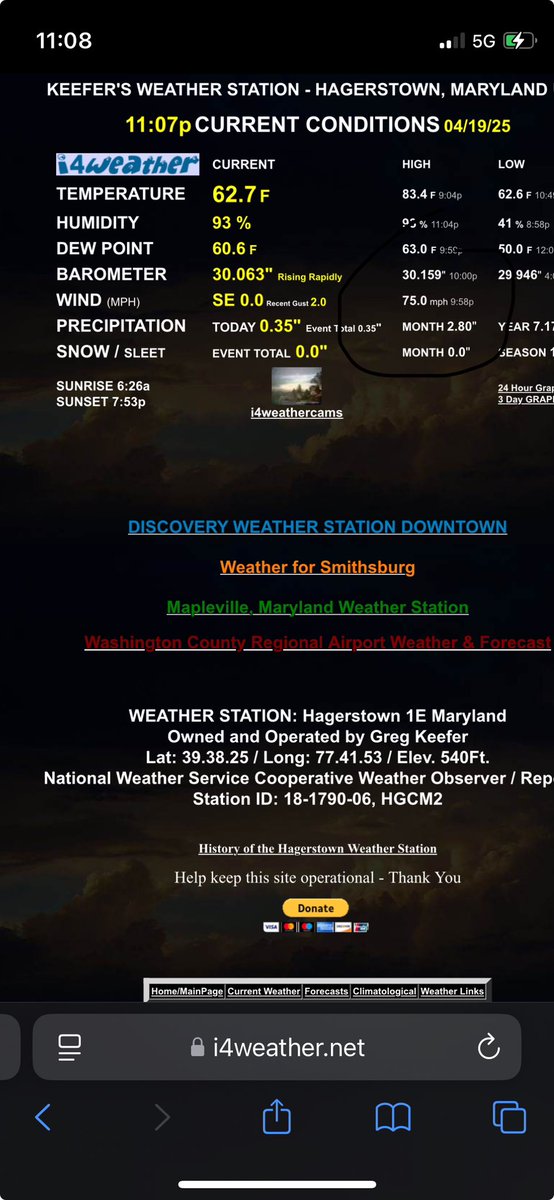 jlbpharmd_jon's tweet photo. @WashingtonianWx 75mph wind gust recorded in Hagerstown https://t.co/0kL3YiY9kF