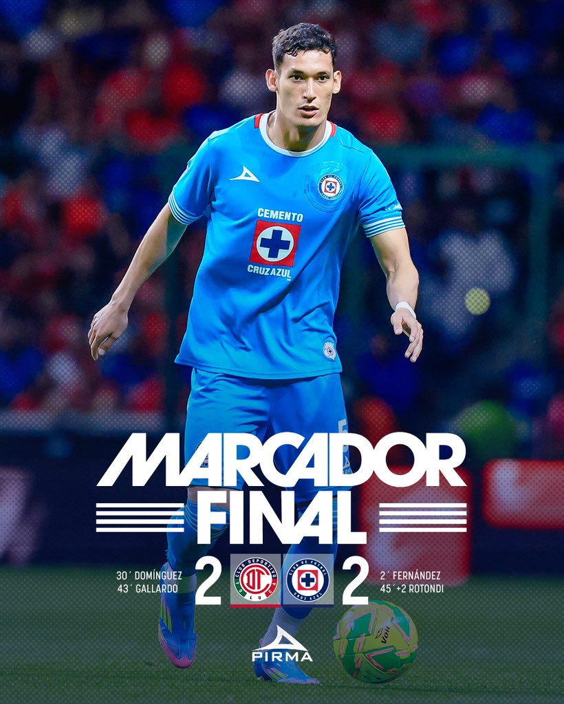 CruzAzul's tweet photo. Termina el encuentro en Toluca. 

Dividimos puntos en la última jornada. https://t.co/QHB1TJoQHE