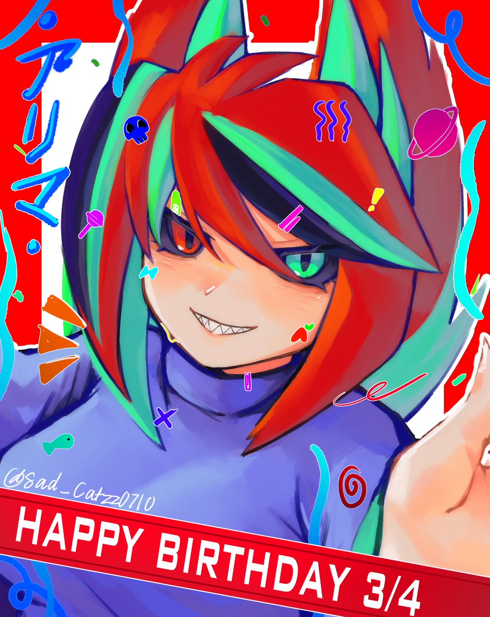 Sad_Catzz0710's tweet photo. late to post, a birthday art for my friend hehe https://t.co/x49MVvnJDD