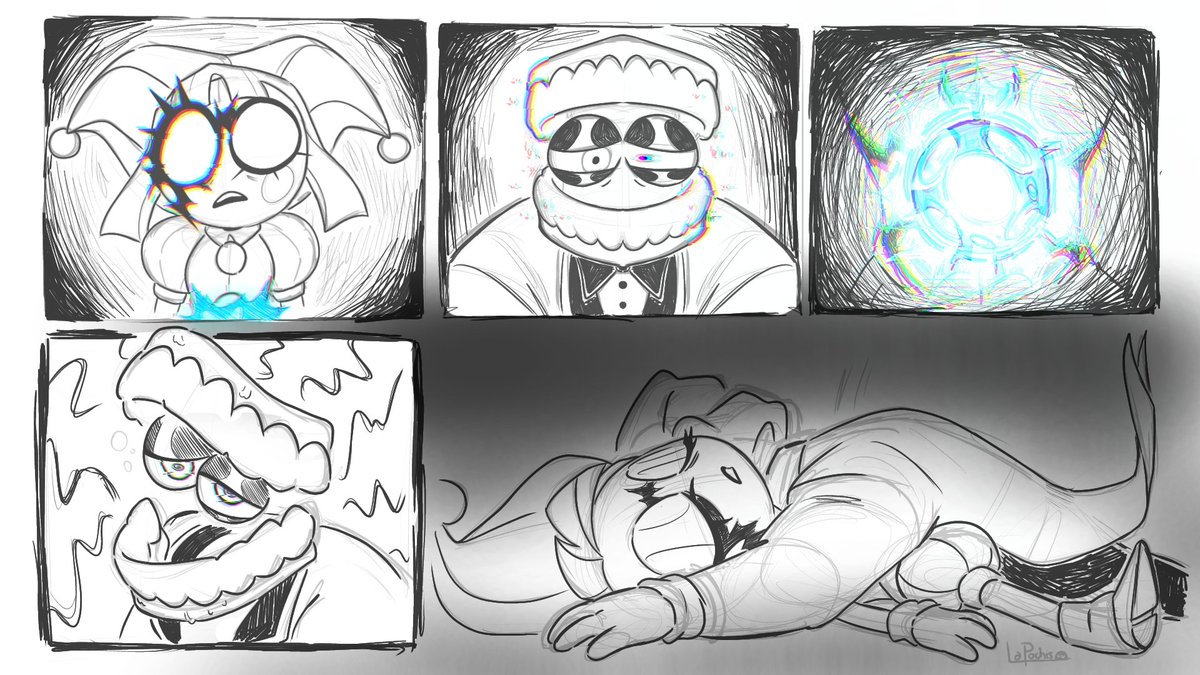 Lachikipochi's tweet photo. Second part here now! Everything it's fine people...#TheAmazingDigitalCircus #digitalart #Pomnixcaine https://t.co/0oZuGt7HV6