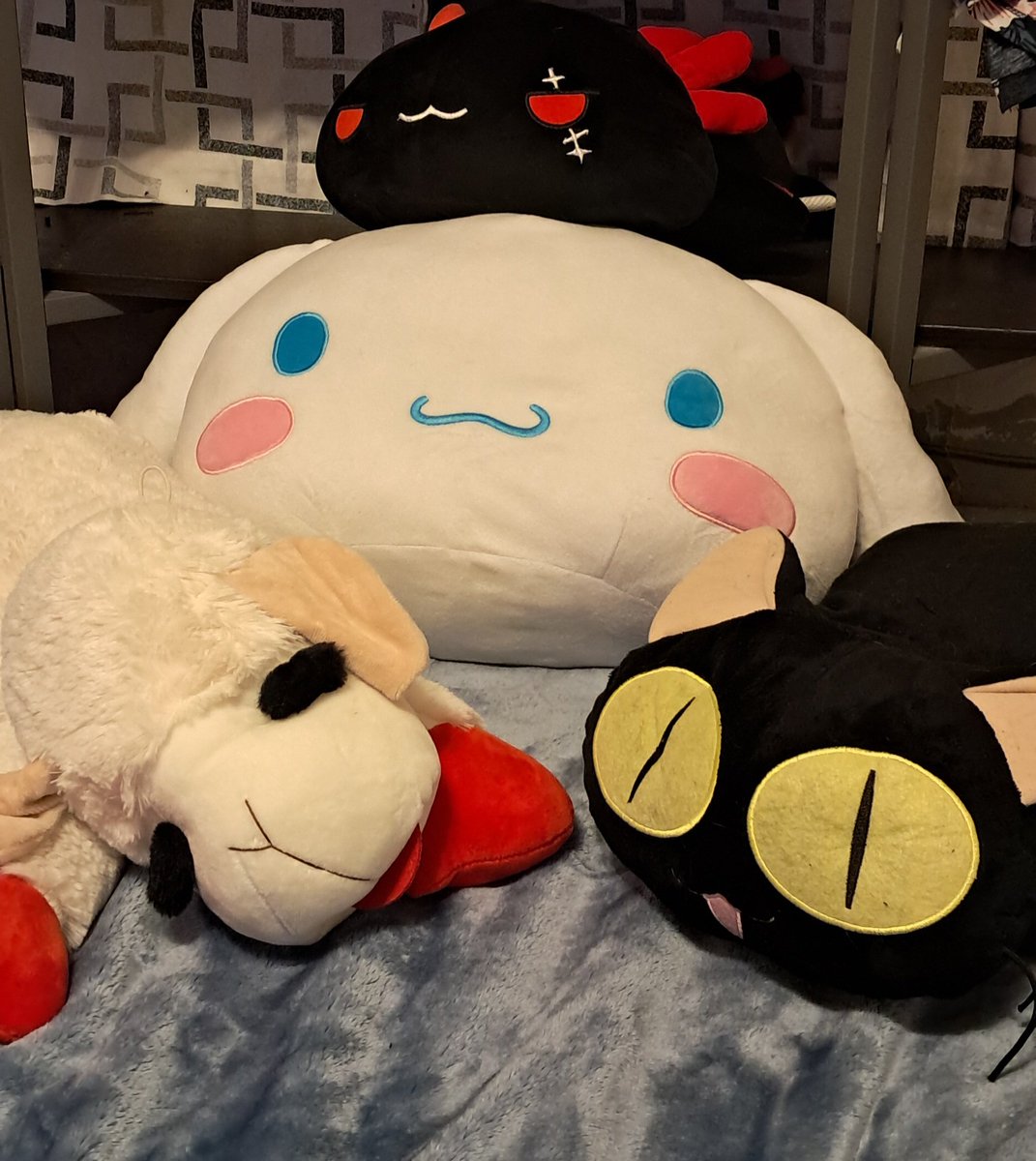 So I threw out some 10+ year old pillows and when I went to buy new one's I found out they're insanely expensive now. So I'm just using plushies instead. I regret nothing.