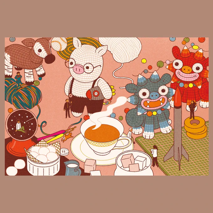 【お仕事】『ぶたのしっぽ』(海緒裕 作/講談社)装画と挿絵を担当しました。 *** 「男らしくない」自分は隠さなくてはいけない? 大好きな編みぐるみ作りという趣味を隠している豪太郎は「積極的不登校児」で「ヤングケアラー」である篠田と出会い……。心の痛みが共鳴するとき、友情が生まれる。