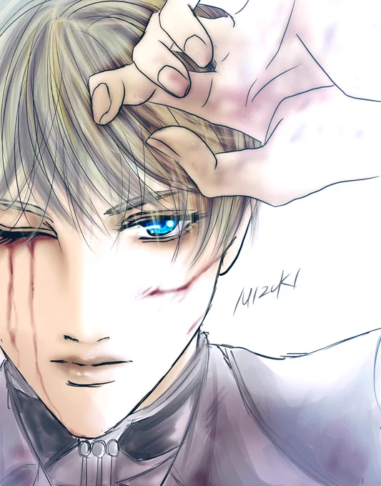 月影ハンター復刻おめでとう(((o(*゜▽゜*)o)))再掲流血 #恋と深空二次創作 #Xavier  #LoveandDeepspace 