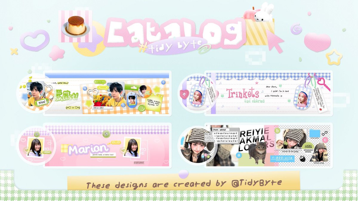 TidyByte's tweet image. ♡  ࣪  / + help repost? thanks! ⊹  ׁ   ִ  ໒꒱

enNyo—@TidyByte is open for { layout by request ; single, couple &amp;amp; chibi! } ( ☆∀☆) Would love to shop? Just drop a message to get started 🥨🐰

#zonauang #zonajajan