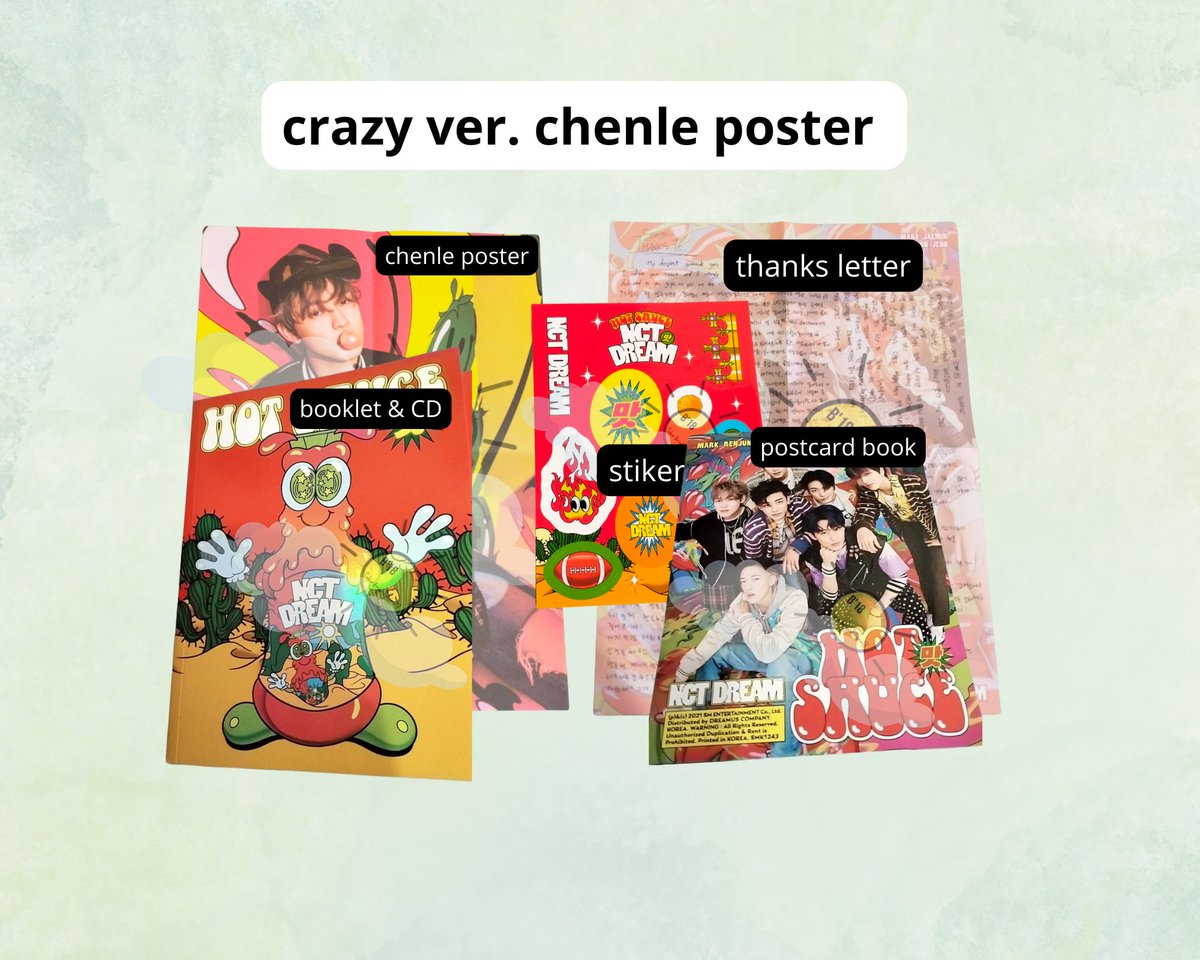 brightshine18's tweet photo. wts album nct dream hotsa hot sauce member set dapat semua yang di pict. 
55k all fee 
ready siap kirim https://t.co/VK1BGQKlKN https://t.co/qxm2gzgJHi