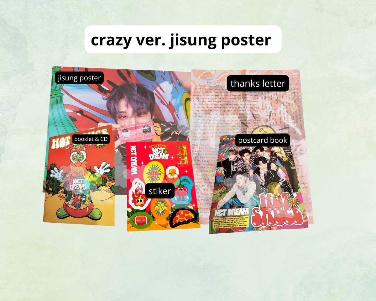 brightshine18's tweet photo. wts album nct dream hotsa hot sauce member set dapat semua yang di pict. 
55k all fee 
ready siap kirim https://t.co/VK1BGQKlKN https://t.co/qxm2gzgJHi