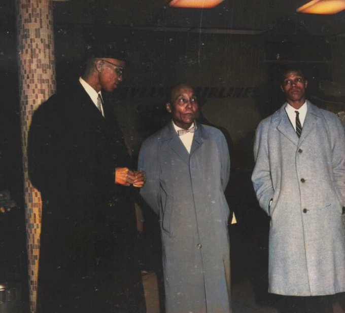 Malcolm X, Elijah Muhammad, &amp; Louis Farrakhan. Harlem, 1963.