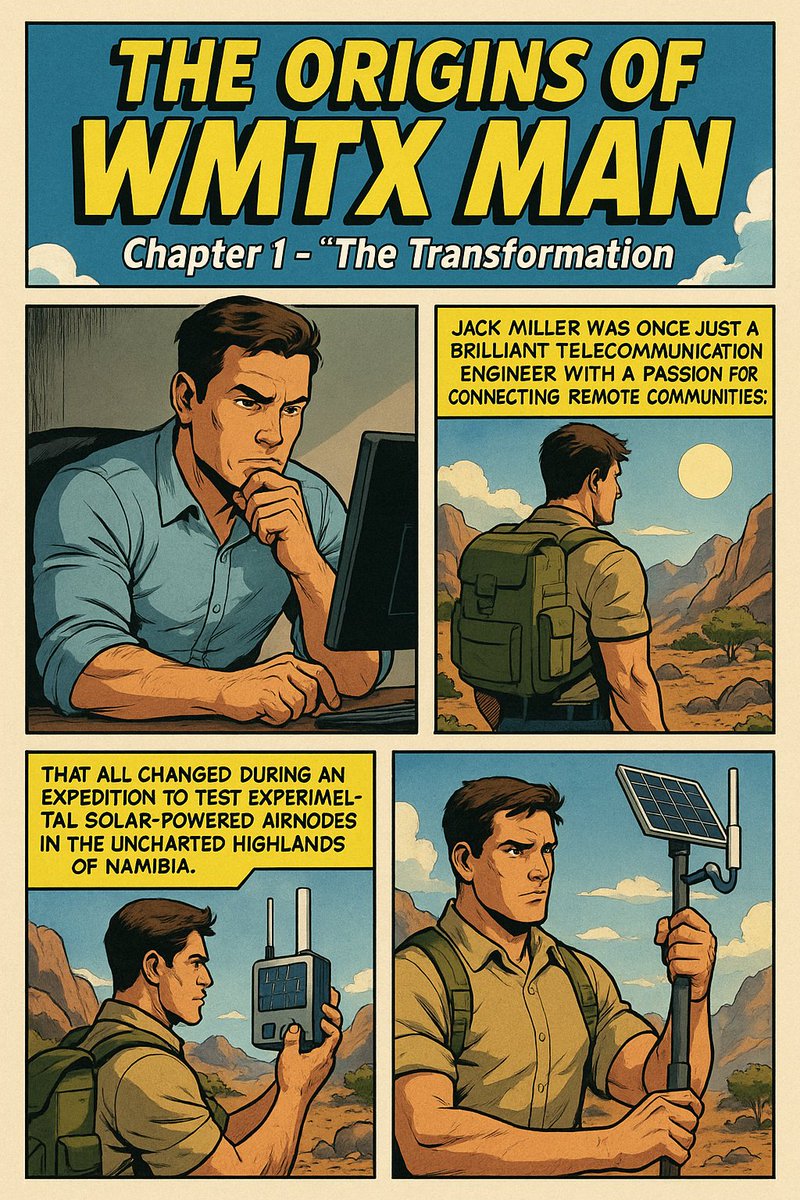 vivarantex's tweet photo. @MrTelecoms @WorldMobileTeam WMTX MAN ORIGINS: Chapter 1 - "The Transformation" #WMTXMan #WorldMobile #TheInstaller $wmtx @WorldMobileTeam https://t.co/J8o2HuA5sp