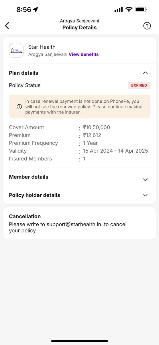 Akshay_amk's tweet photo. So pathetic  insurance got expired and there is no option called renew it’s been 5days my insurance got expired and i am not able to renew , i am trying to contact support team and they are least bothered no response @PhonePeSupport @PhonePe @_sameernigam @rahulchari9 https://t.co/sJA2mHpgdZ