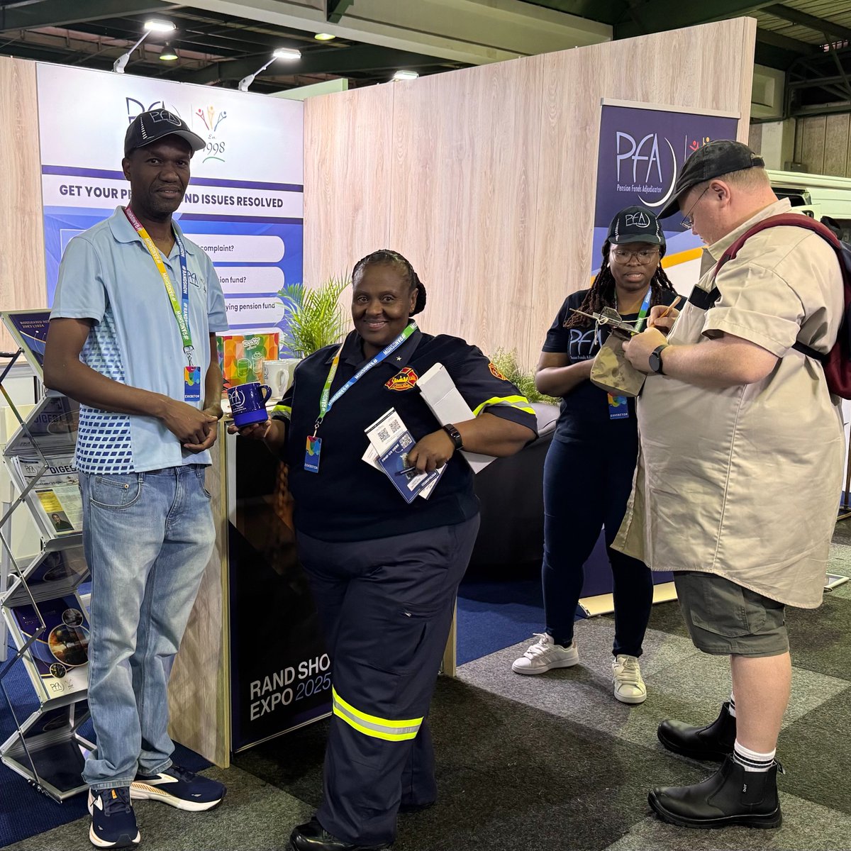 OPFA_SA's tweet photo. 📢Join us at the 2025 Rand Show! The OPFA is exhibiting in Hall 5 at the Johannesburg Expo Centre, Nasrec. Visit our stand to learn more about our services and how we can assist you with pension fund related complaints. See you there! #RandShow2025 #TheBestPlacetoBe https://t.co/w5SSrHHAgz