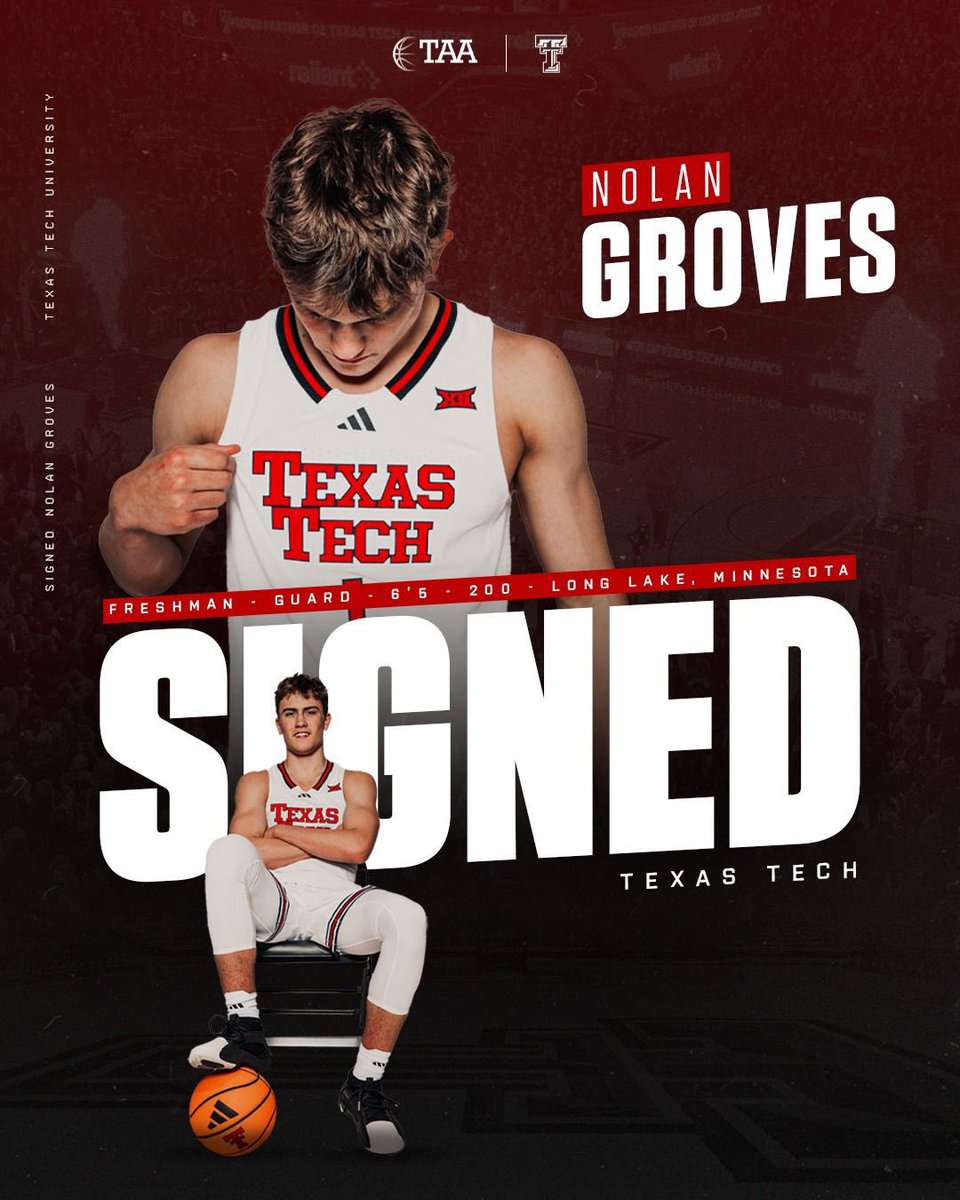 taa_sports's tweet photo. SIGNED! ✍️

Congratulations to @NolanGroves4 on his commitment to Texas Tech! 🔴⚫️ #wreckem 

#taasports https://t.co/Gi7sMB8toT