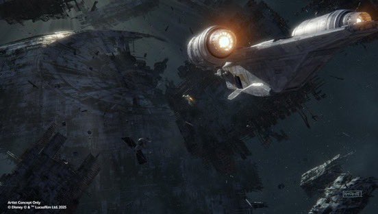 DisneyD23's tweet photo. New location revealed! ✨ First look at Coruscant and new artwork of Tatooine, Bespin, and the second Death Star at Endor coming to Millennium Falcon: Smugglers Run! https://t.co/hYG8eVAlCE #StarWarsCelebration https://t.co/CdrKxlge7p