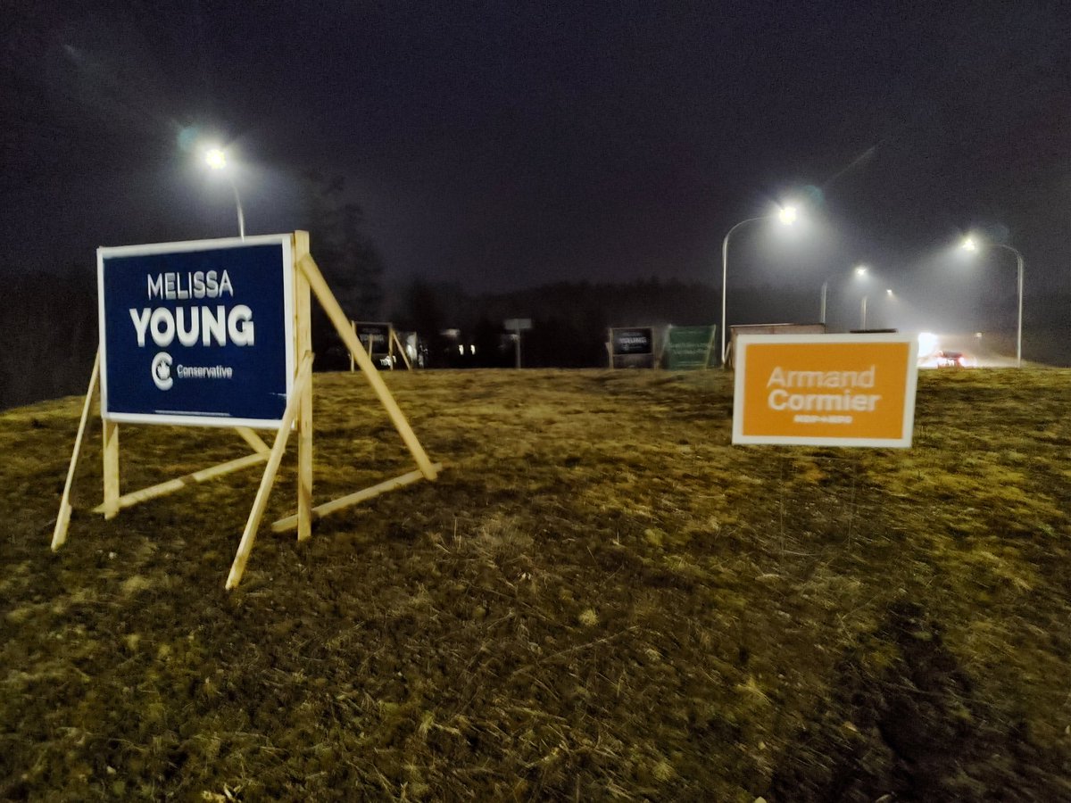 JoshFloyd2197's tweet photo. Helped Armand get his signs up today across Saint John Kennebacasis over the moon with hope and excitement to be able to cast my ballot for him in this election he is exactly what we need an everyday person not a trained politician he understands what regular people go though https://t.co/ruGqHpnzJG