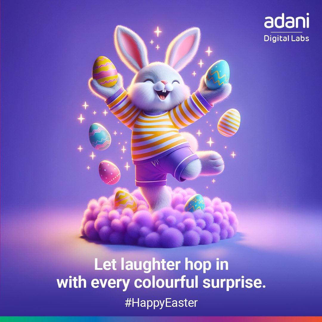 Hoppin’ into new beginnings with big dreams and bigger growth!
This Easter, let’s crack open possibilities and make history—one bunny hop at a time.
 
#AdaniDigitalLabs #HappyEaster #MakeHistory #GrowthGoals #EggstraSpecialDay