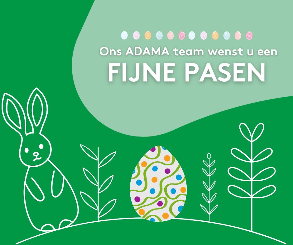 Namens ons ADAMA team wensen wij u fijne Paasdagen! 🌱☀️🐦