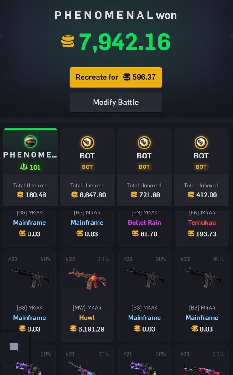 PHENOMENALAMBO's tweet photo. After two years we hit the HOWL

Crazy win from yesterday

@CSGOEmpire 

#cs2 #csgocases https://t.co/bO7vSDEbri