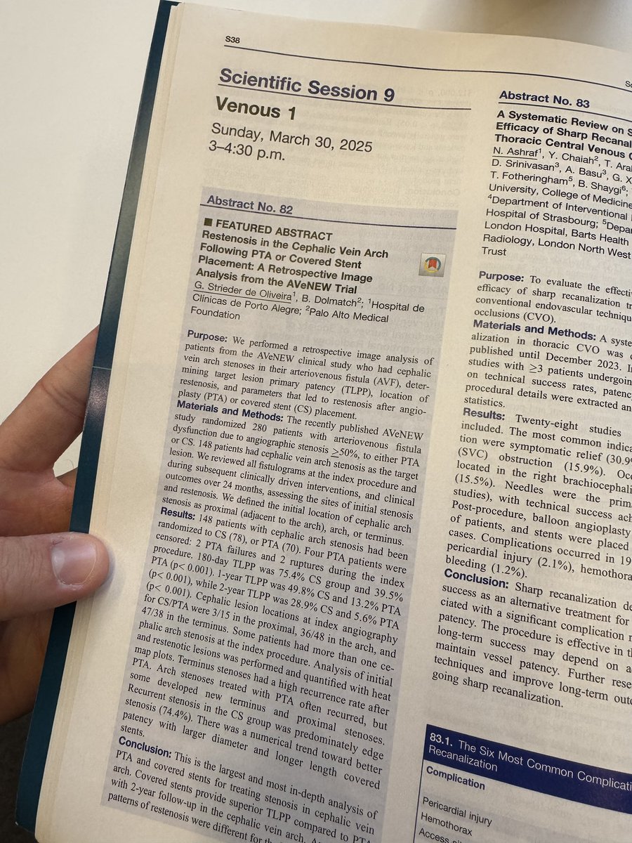 redeirtsg's tweet photo. Featured abstract in this special volume of JVIR. SIR 2025, Nashville. What an experience. Honored to meet these legends of IR. https://t.co/WNTxFSDr7o