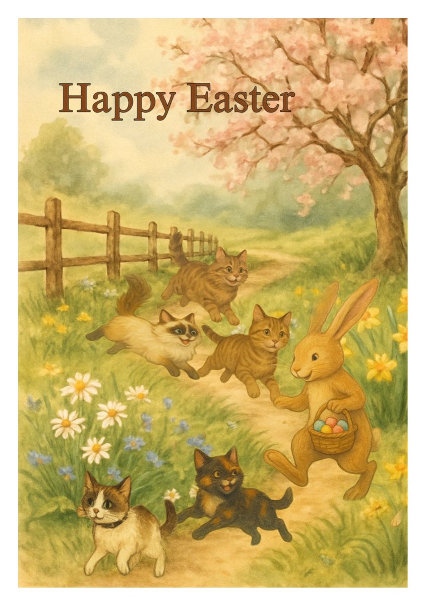 #HappyEaster to all who celebrate! Lots of love from Skippy and friends🌸🌿🐰🐇🐣
                  🌿🌸🌸🌸🌸🌸🌿
#Hedgewatch #SuperSeniorCatsClub #CatsOfTwitter #CatsOfX #EasterSunday