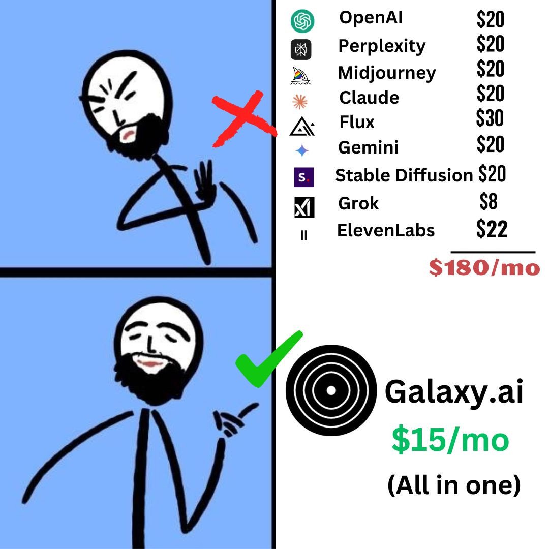 I just cancelled my subscriptions to ChatGPT, Claude, Midjourney, Perplexity, Kling, Minimax, Stable Diffusion and DeepSeek.

Because I found a secret hack to get them all for less than the price of a burger 🍔

Here's how 👇