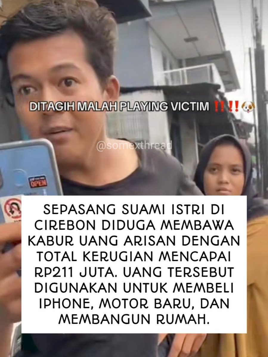 Bawa kabur uang arisan, pas ditagih baik" malah dia ngegas... liat ekspresinya malah bikin ngakak woiii😭👊

berusaha playing victim tapi wajahnya panik dan suaranya gemeteran😭😭