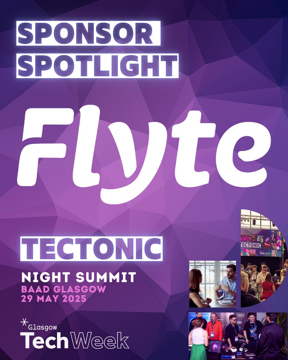 TecTonic_MVMT's tweet photo. 🎉 We’re proud to welcome Flyte as a sponsor🎉 
Flyte is a Glasgow-based Microsoft Solutions Partner specialising in the Power Platform, Microsoft 365, &amp; software development. 
They work with organisations of all sizes to unlock better ways of working.
https://t.co/XYViPt8AVB https://t.co/AdOl69eiWX