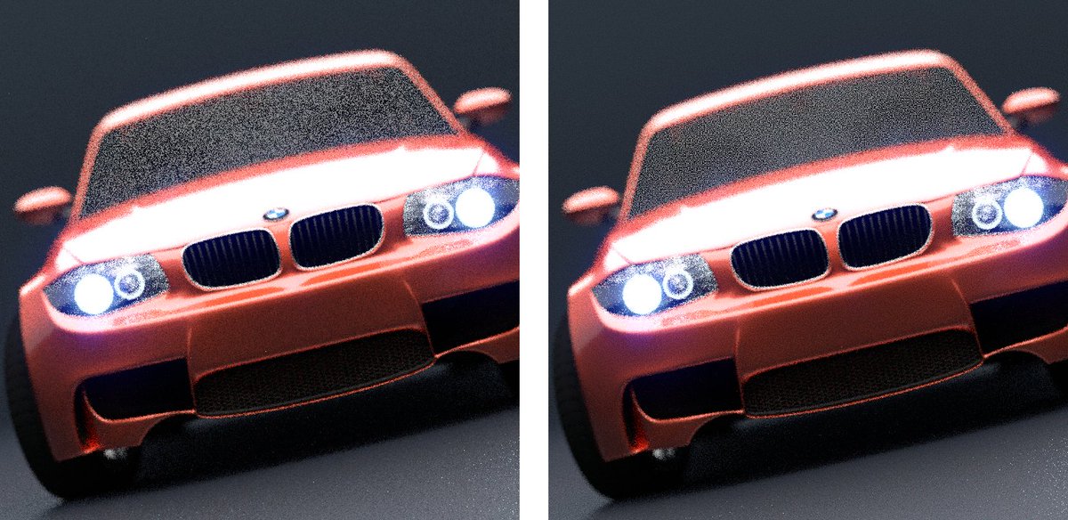 blendergrid's tweet photo. white noise vs. blue noise

If you're not on Blender 4.4 yet, this is an improvement you kind of get for free with blue-noise sampling in Cycles
#b3d #cycles https://t.co/Xf1oz3BHHJ