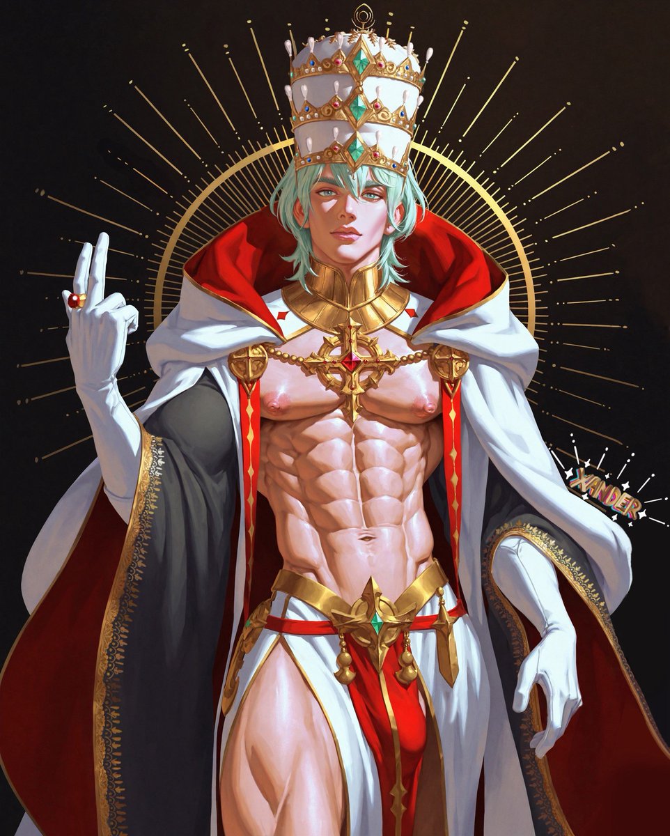 Happy Easter and a Pontifical blessing from Byleth! 🤴✨️ #FireEmblemThreeHouses