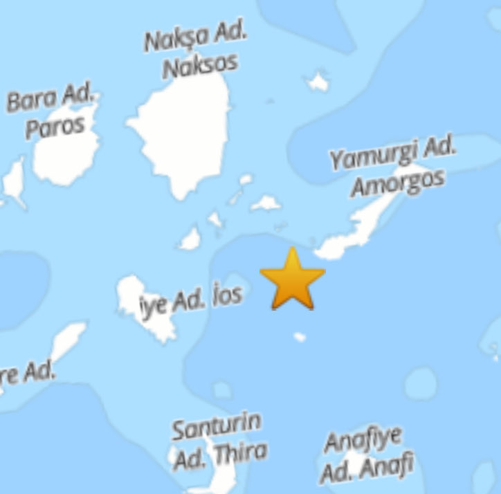 Santorini Volkanik Kompleks bölgesinde deprem M=4.1