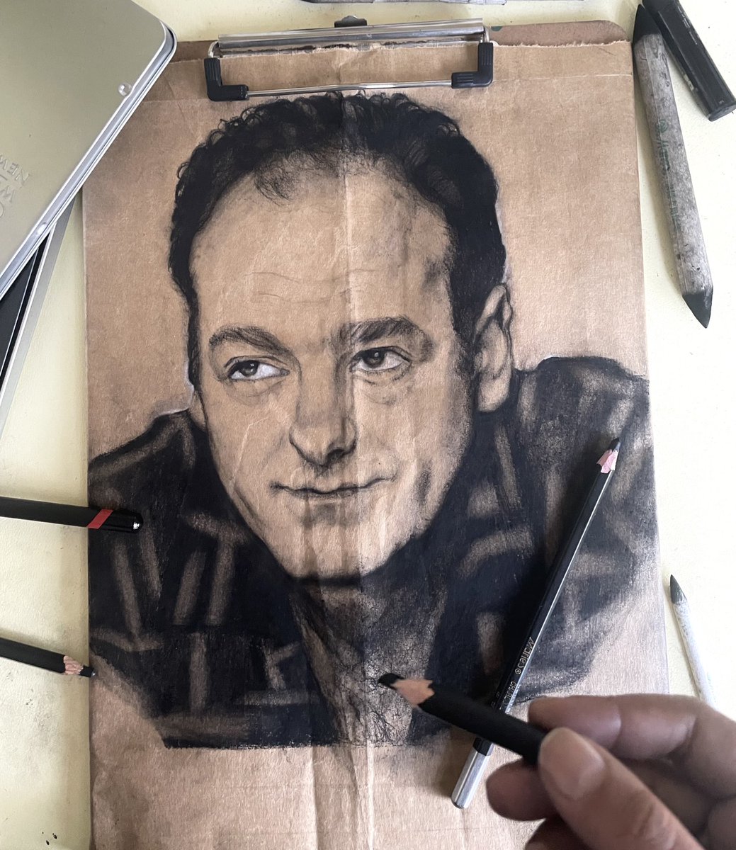 Tony Soprano in Charcoal. 
#TheSopranos #CharcoalArt #JamesGandolfini