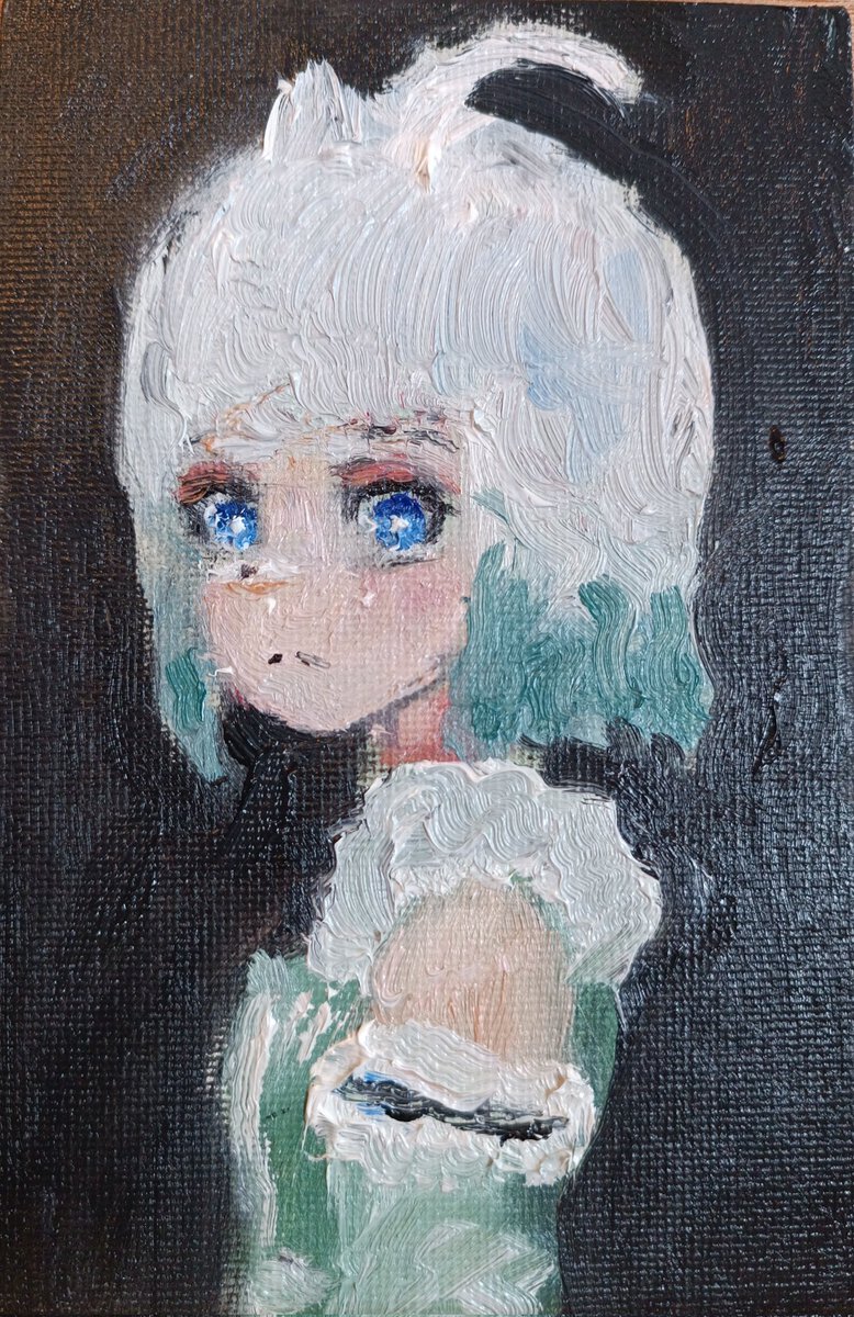 thefatum0's tweet photo. Mint Fantôme oil paint, canvas on cardboard, 10 x 15 cm
#Fantography https://t.co/uJLyOkIcAt