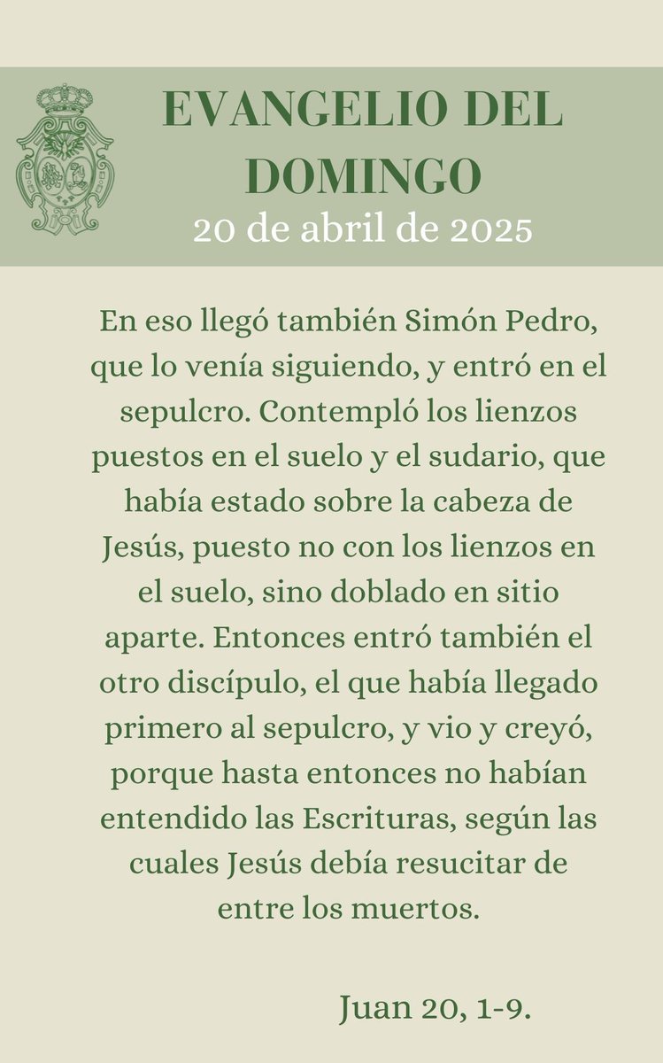 HRocio_Macarena's tweet photo. 𝐄𝐕𝐀𝐍𝐆𝐄𝐋𝐈𝐎 𝐃𝐄𝐋 𝐃𝐎𝐌𝐈𝐍𝐆𝐎|
Lectura del Santo Evangelio, según San Juan:
Acceda al Evangelio completo a través del enlace: https://t.co/pO61SqH8iF https://t.co/rXkjRx3Hvc