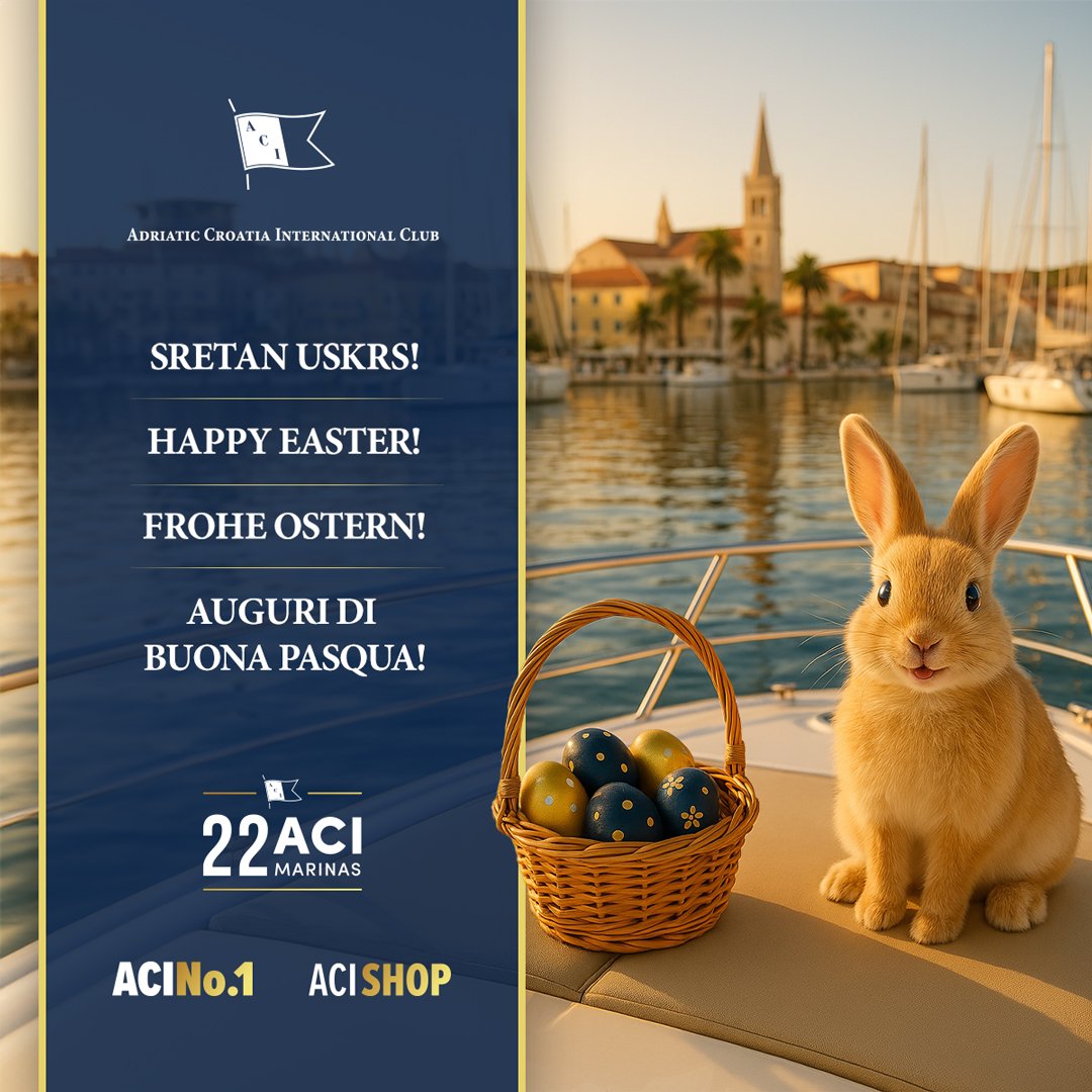 🐰 Easter magic has arrived to ACI marinas! ⛵️
May these spring days bring you peace, joy, and sunny moments by the sea. ⚓️
Happy Easter from ACI marinas! 🐣🌸
.
.
.
#happyeaster🐰 #easter #eastersunday #springday #acimarinas #acimarina #acimarinamilna #aci
